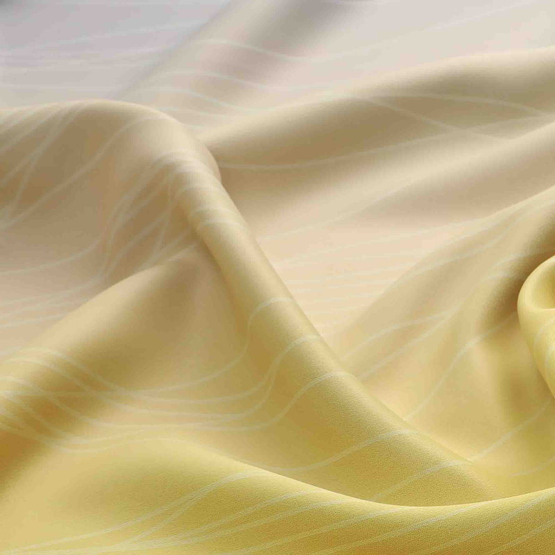 Polyester Blackout Curtain Pair (Set of 2), Yellow and Grey