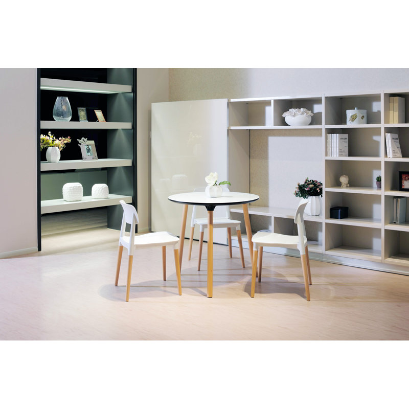 Chappel Childersburg Kaelin Stacking Side Chair Dining Chair, White
