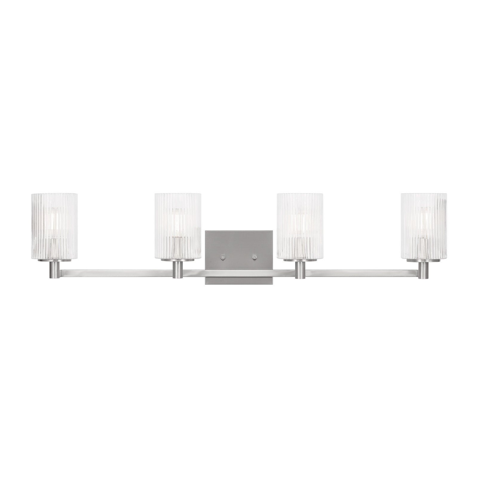 Luisa Energy Star-rated bath wall sconce, Brushed Steel, 4