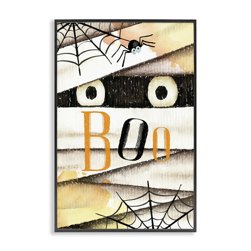 «Spooky Peeking Eyes», art de la giclée encadrée par Nicole DeCamp, H 30 po x l 20 po, Giclée encadrée noir minuit