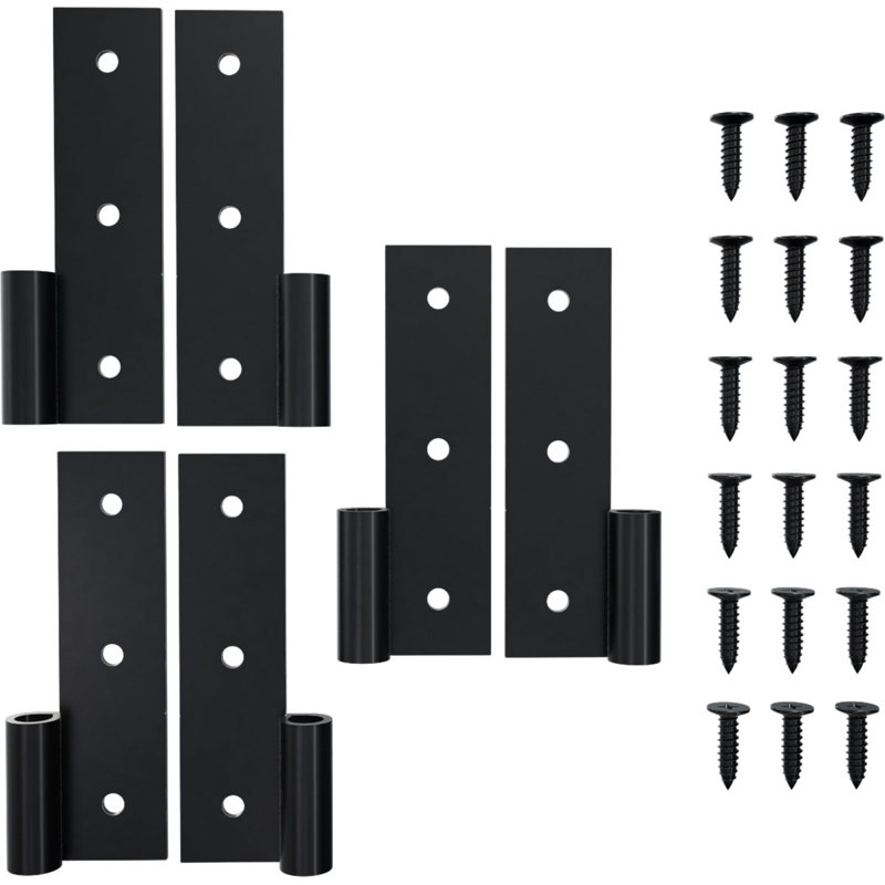 Ensemble de volets à charnière décalée plate de 0 po SteelTek, pour les hauteurs de 36 à 60 po (comprend 3 paires de charnières)