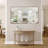 Expansive Reflection Walnut Aluminum Frame Modern Style Versatile Wall Mirror For Bathroom And Bedroom