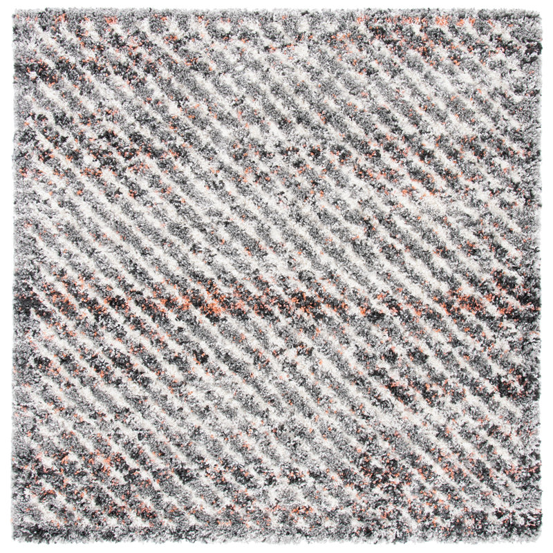 Reynoso Shag Performance Abstract Rug, Square 6'7"