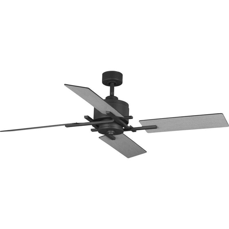 Ventilateur de plafond standard Bedwin à 4 pales de 56 pouces, Graphite avec pales noires