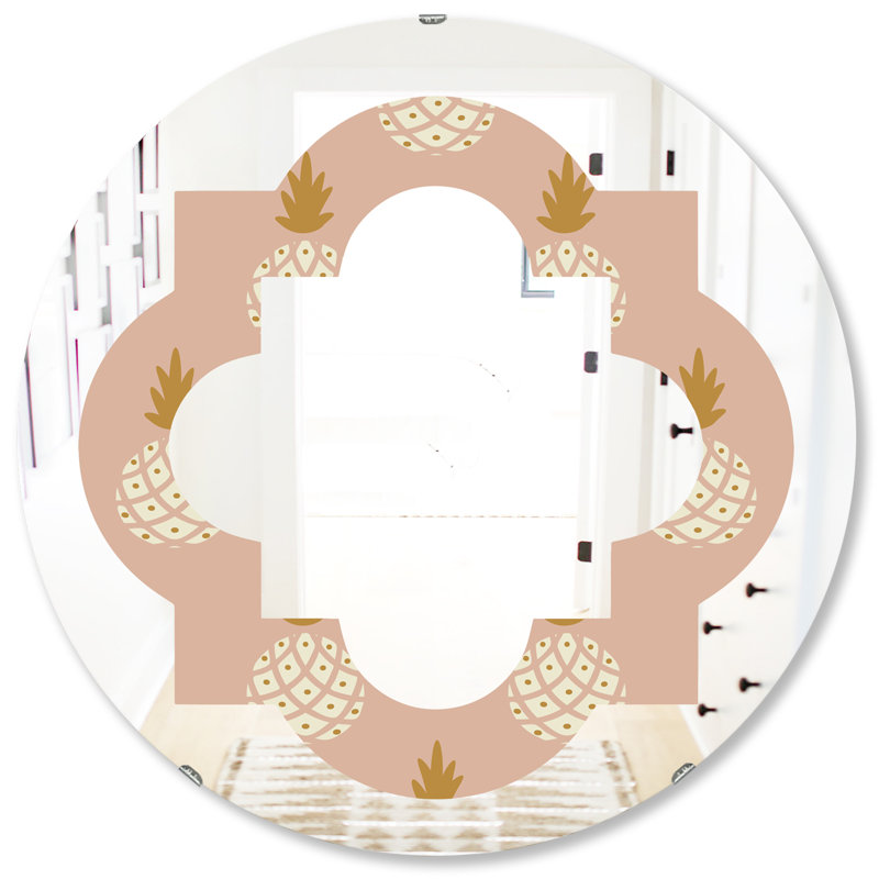 Miroir mural Quatrefoil, 31,5 po x 31,5 po, Pineapple Summer Bliss VII