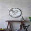D31.5X0.5 "Miroir rond Theodor avec design industriel et cadre en métal pour la décoration murale