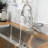 Single Handle Control Pull-Down Kitchen Faucet - Single Hole Deck Mount with Stainless Steel Sprayer