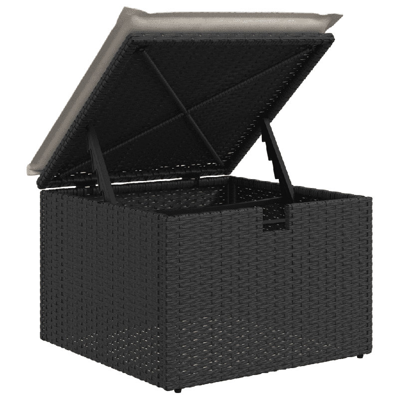 Ensemble de canapé de jardin Vidaxl, Blanc, Noir