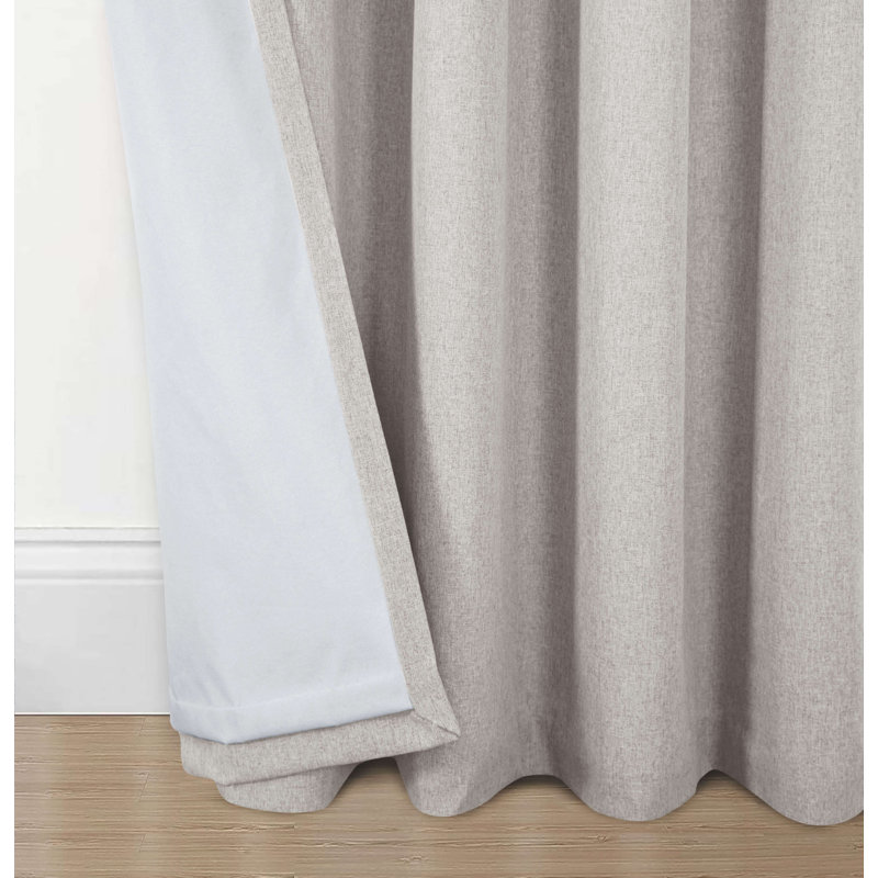 Kareesha Blackout Curtain Pair, 114 W x 137 D cm, Natural