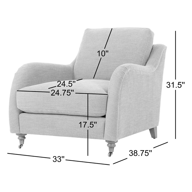 Lynne Armchair, Taupe Linen Blend