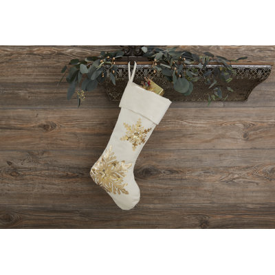Chaussette de Noël bordeaux scintillante