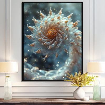 Winter Magic Curl - art mural fractal