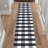 Homeline Non-Slip Rubberback Checkered Buffalo Plaid Indoor Runner Rug, Grayscale-752479671
