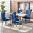 Tufted Solid Wood Contemporary Velvet Upholstered Dining Chair with Chrome Stainless Steel Plating Legs,Nailhead Trim,Set of 2-2091873323-2091873310