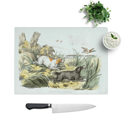 Glass Dogs Chasing Ducks by Henry Alken Chopping Board
