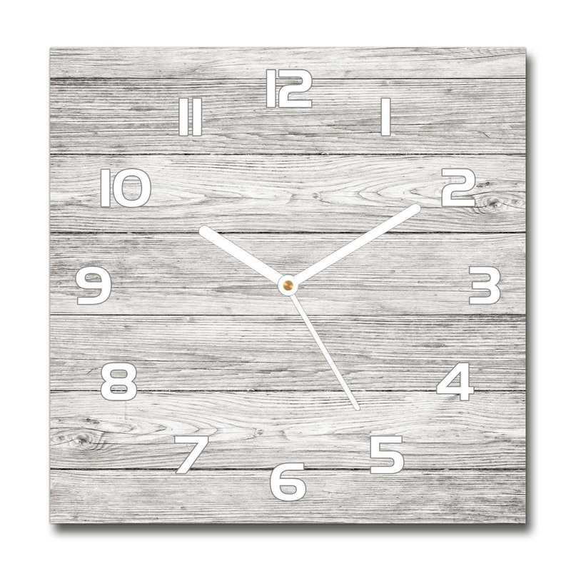 Hellene Glass Wall Clock, White
