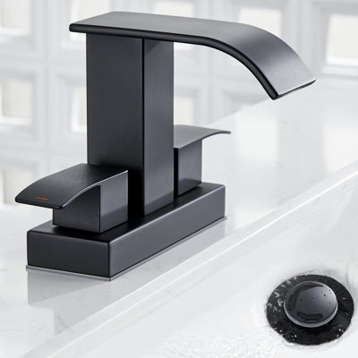 Centerset Bathroom Sink Faucet with Drain Assembly