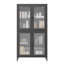 Vitrine classique en métal avec 4 portes en verre et 4 tablettes