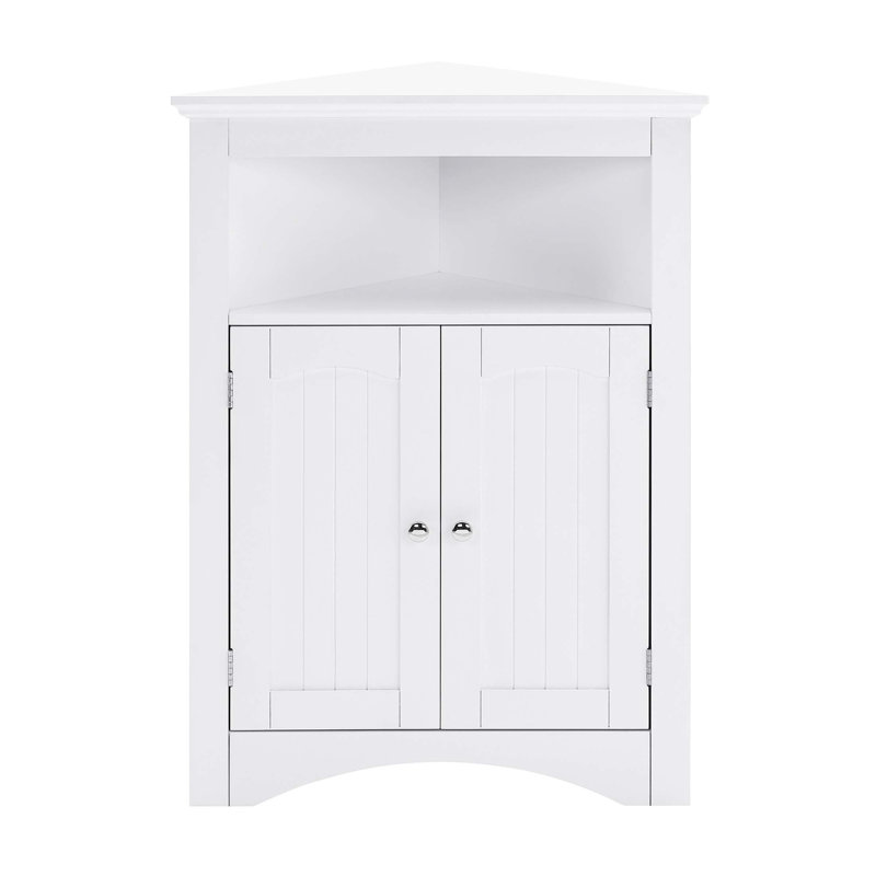 Armoire de coin de plancher de salle de bain multifonctionnelle durable avec tablettes réglables et conception imperméable pour un rangement efficace