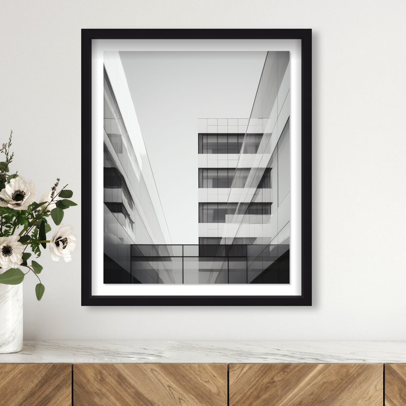 Glass Labyrinth I Framed Graphic Art, 46.5"H x 37.5"W, Black Shadowbox