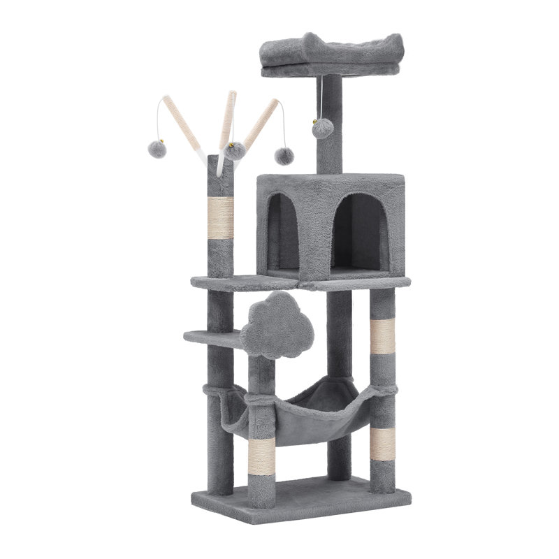 Fiton 44'' H Cat Tree, Light Gray