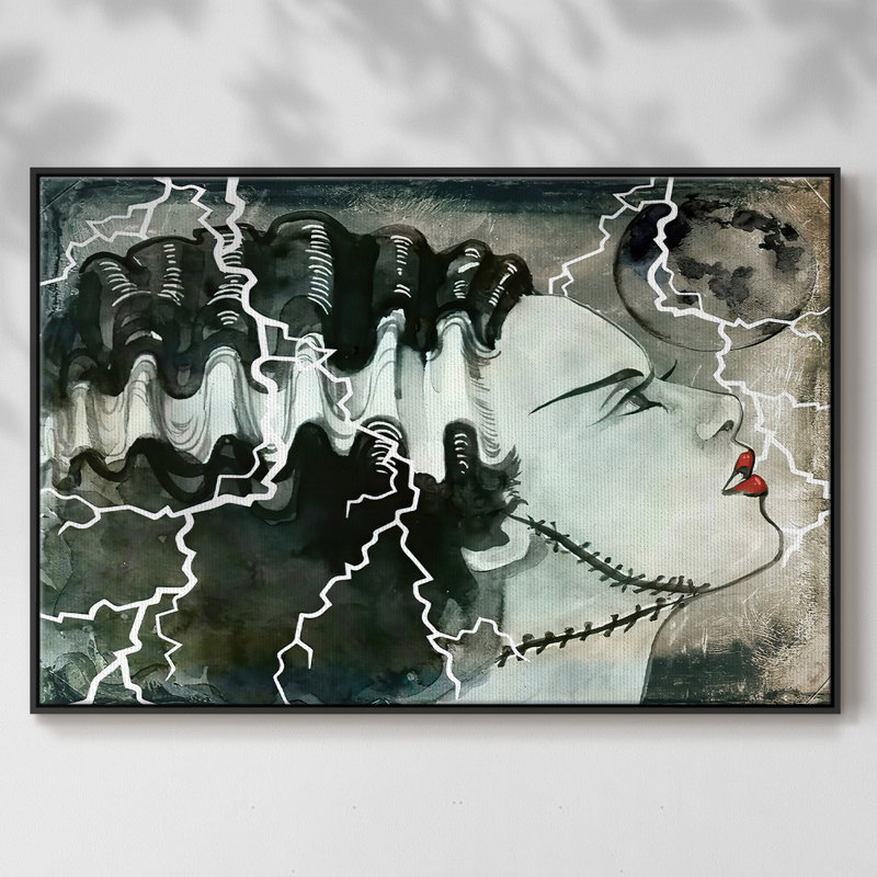 Scream Queens I, reproduction d'art sur toile, H 25 po x l 37 po x P 2 po, Noir
