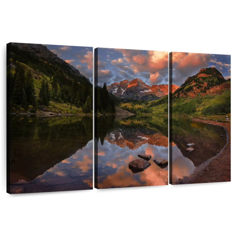 Alvord Maroon Bells Mountain Lake, 32" H x 50" W