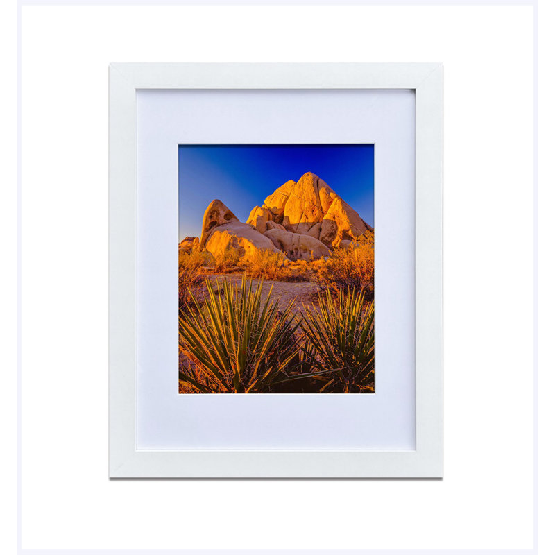 Ensemble de cadres photo 11 pi x 14 po en MDF blanc, fixation murale et plateau de table, ensemble de 4, White, 4