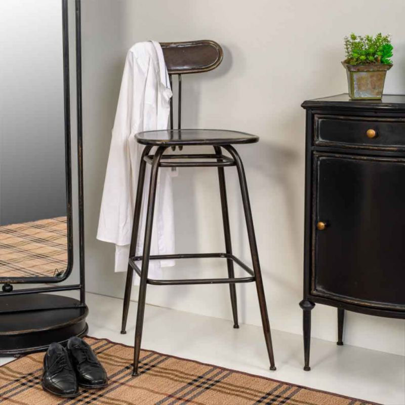 Counter Stool with Metal Frame