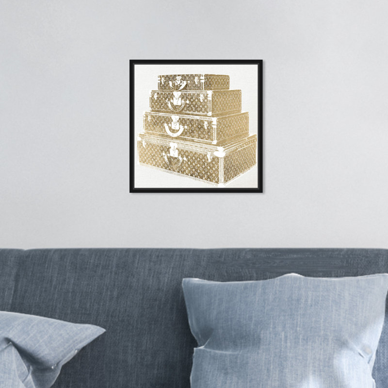 «Fashion and Glam Travel in Style», impression, Cadre noir, H 12 po x l 12 po