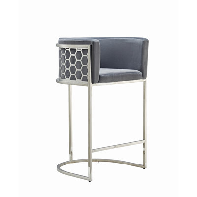 Keva Upholstered Counter Stool with Metal Frame