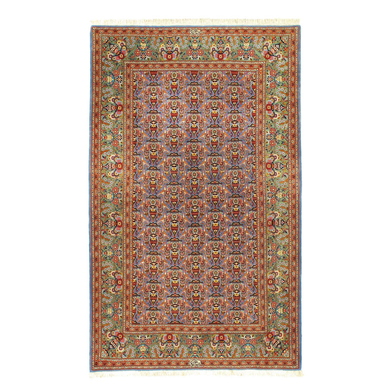 Oriental Area Rug in Light Blue