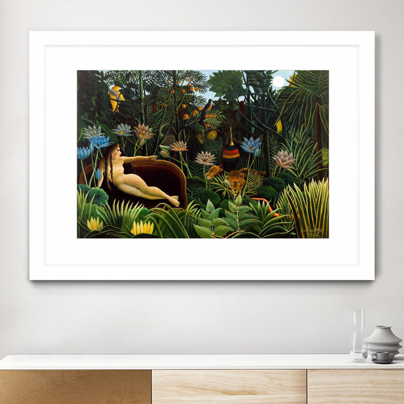 «The Dream, 1910» mat et encadré 36 po x 24 po, Blanc
