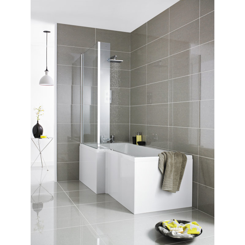 1700Mm Shower Bath Front Panel, Gloss White