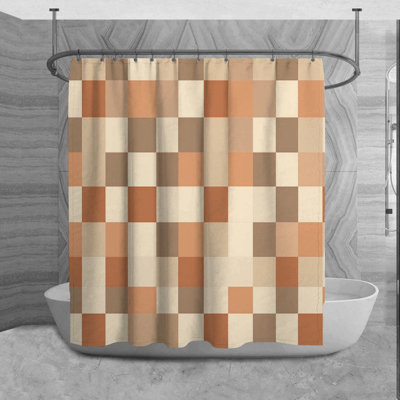 Rideau de douche à carreaux Bannack