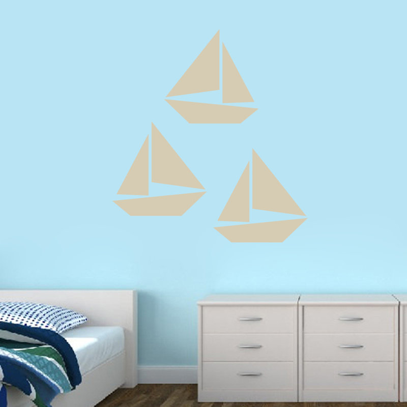 Nautical & Beach Non-Wall Damaging Wall Decal, Beige