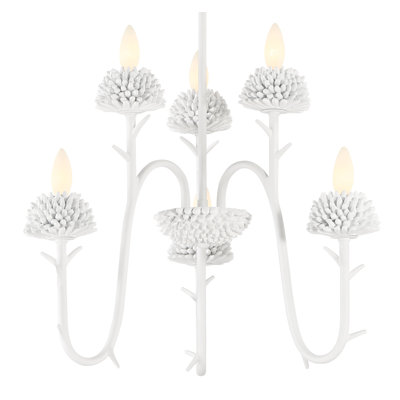 Lustre classique à 6 lumières de style bougie Federico