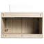 Meuble-lavabo de 30 po avec lavabo en céramique - fixation murale, chêne blanc, porte à fermeture silencieuse, espace de rangement monté dans le bassin en chêne, fermeture silencieuse