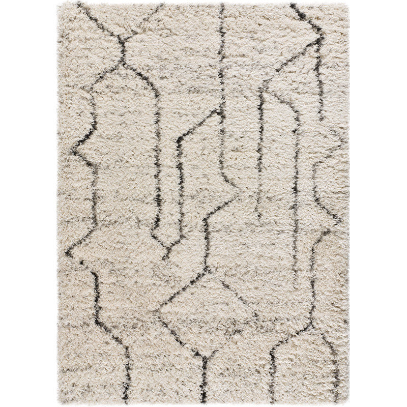 Geometric Shag Area Rug, Rectangle 135 x 190cm