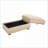 Ottoman with Storage, Chenille Wheat Fabric, Modern Nordic Style | Wood Frame | Black Piping-537834358