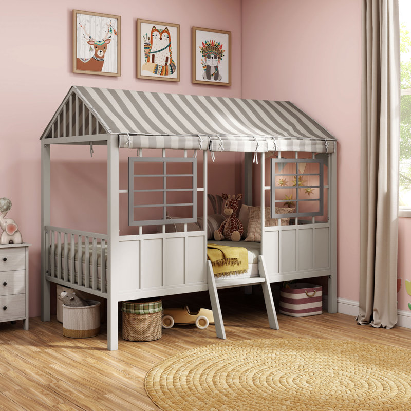 Lit mezzanine simple Forest, Gris/taupe