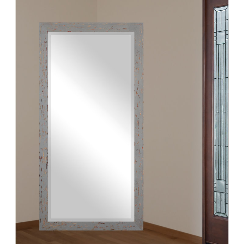 Cabrera Solid Wood Flat Mirror, 65" H x 31.5" W, Gray