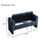 Banc de bout moderne avec accoudoirs et rangement, grand tabouret de repose-pieds rembourré, banc de meuble-lavabo de fenêtre confortable pour salon, chambre à coucher, dortoir, table basse, bleu marine Teddy-157443685