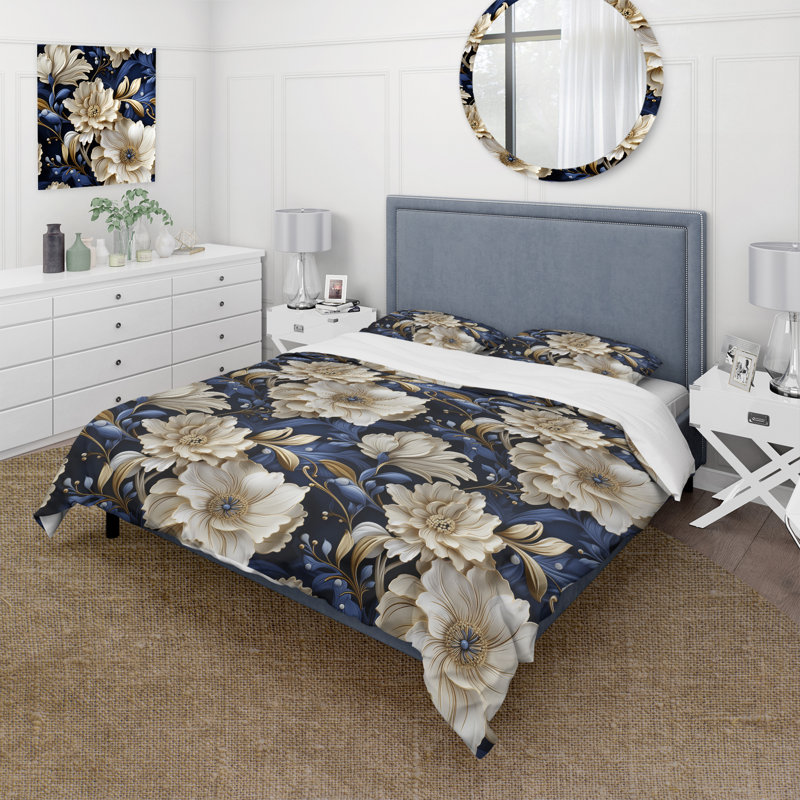 Ensemble de housse de couette Regal Baroque Flourish Victorian, Housse de couette pour très grand lit et 2 très