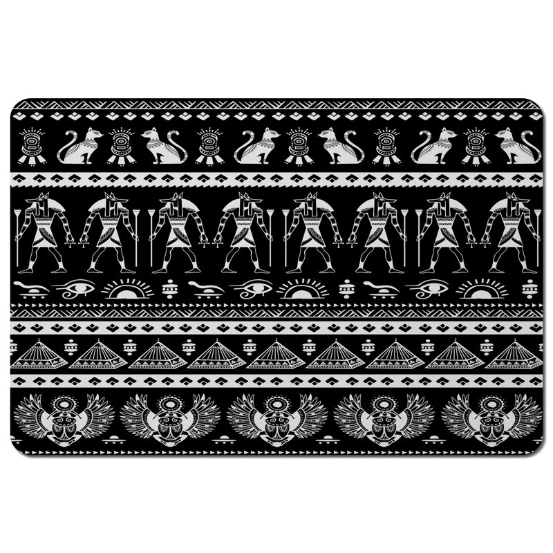 Arakadz Polyester-Coated Hardboard Geometric Rectangle Placemat