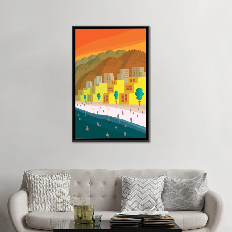 « porto penasco », impression sur toile, H 60 po x l 40po x P 1,5 po, Toile avec cadre noir, Pas de tapis