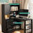 L-Shaped Desk With Drawers, Bookshelf & Hutch-5118702-5118699