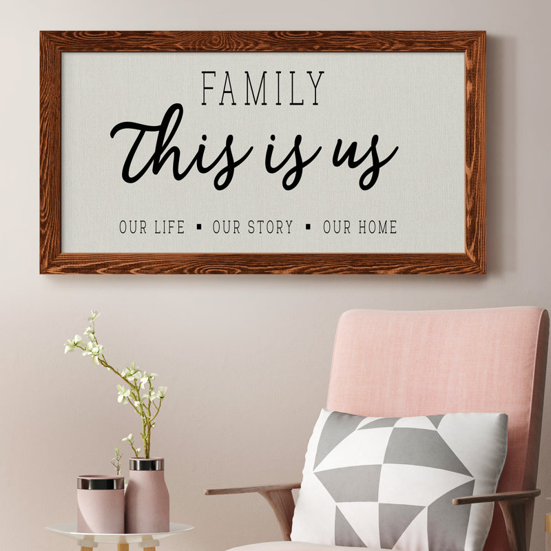 Our Life Our Story Our Home - Peinture sur toile encadrée, Érable