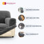 Housse extensible pour fauteuil à oreilles - Facile à nettoyer et durable - Collection Comfort-100816980