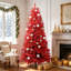 Arbre de Noël artificiel pin rouge-130365433
